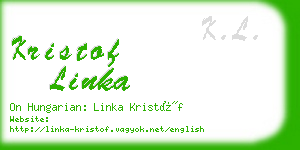 kristof linka business card